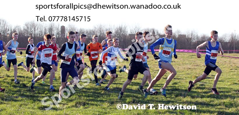 Boys under-15s North Eastern Cross Country Chanpionships. Photo: David T. Hewitson/Sports for All Pics